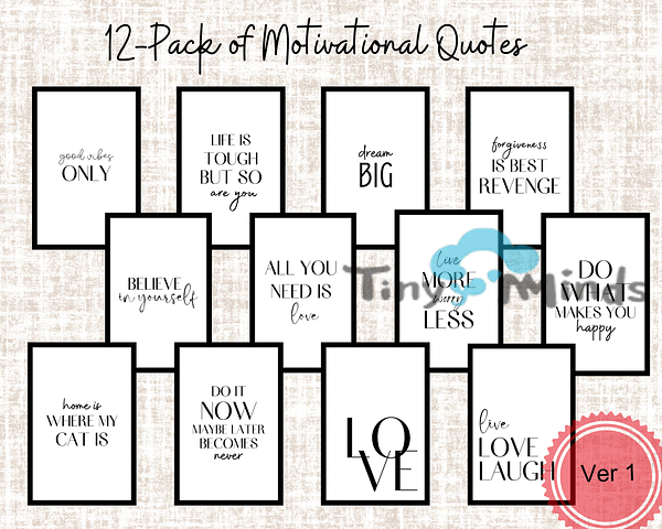 12 Pack Motivational Quotes