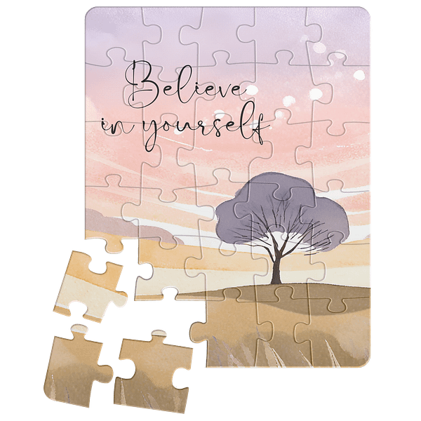 Believe in Yourself Motivational Jigsaw 30pc V Loose Mockup